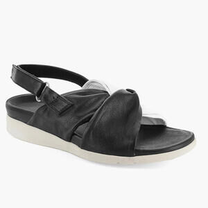 NWT Black Leather Slingback Orthopedic Sandal, Strive Tahiti II - Size 9.5